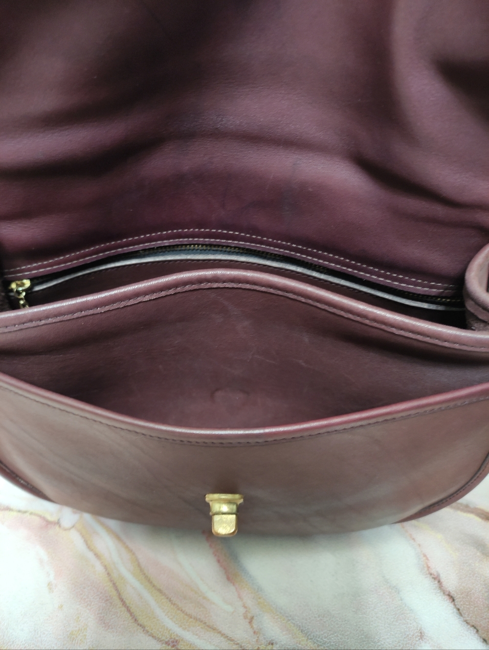 Vintage Coach 9865 Large Plaza Bag Burgundy READ - Picture 13 of 17